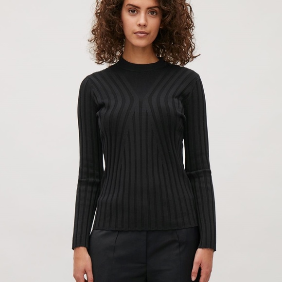 COS Contrast Rib Sweater - Picture 1 of 5